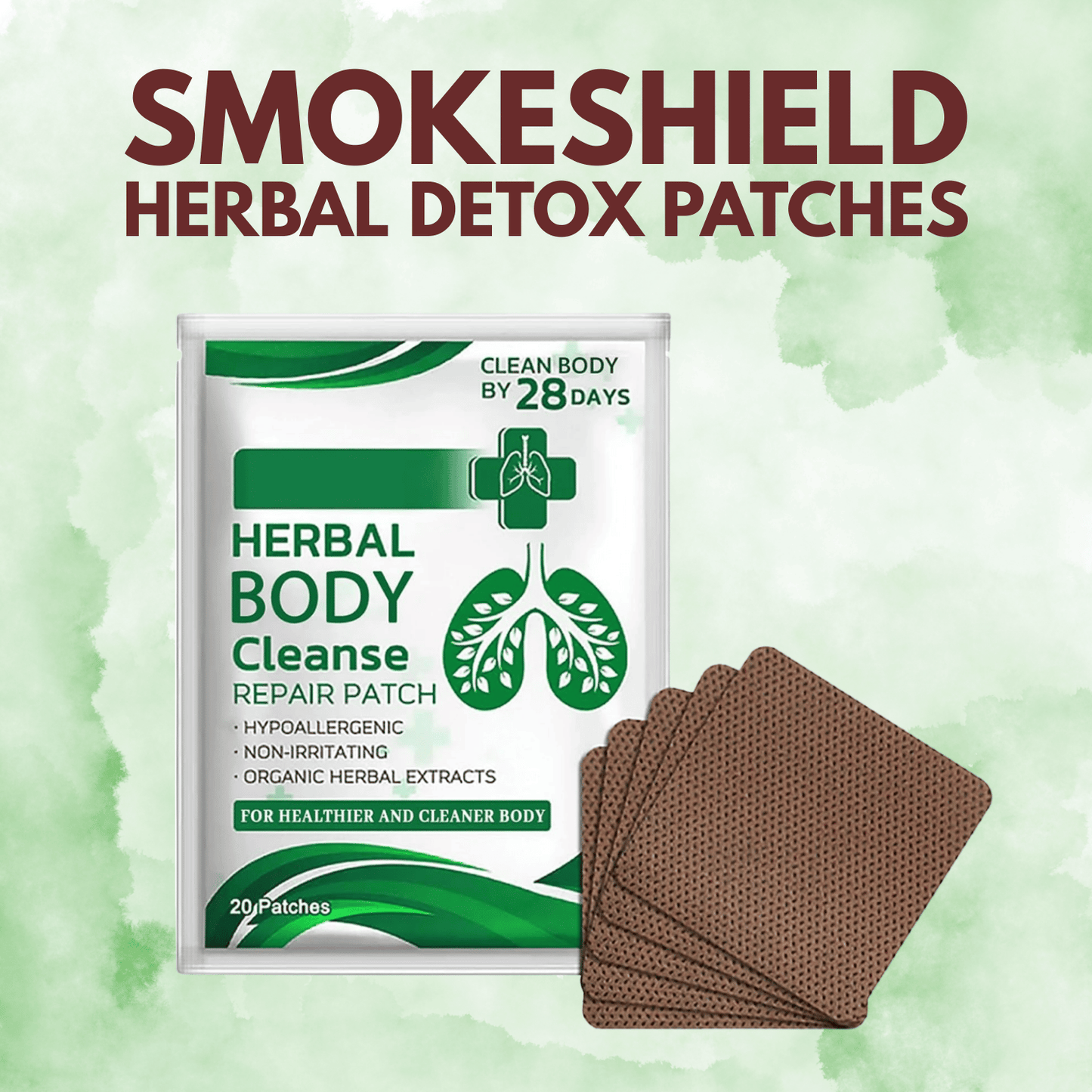 SmokeShield™️ - Herbal Detox Patches for Breathing Relief & Lung Protection